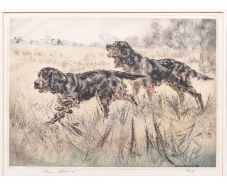 ARR Henry Wilkinson (1921-2011) A Collection of etchings with colour, four gun dogs and four of birds including Partridges, S