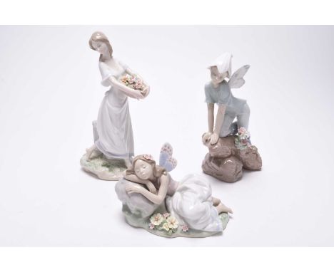 Three Lladro 'Privilege Society' figures, comprising 2004 'Garden of Athens', model 7704, 25.5cm high, 'Prince of the Elves' 