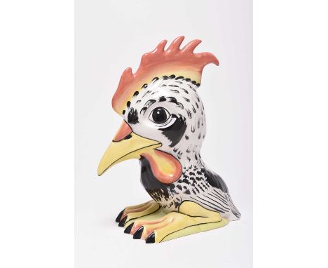 A Lorna Bailey model of a grotesque Cockerel, painted and painted marks, 26.5cm highCondition:Good condition with no damages 