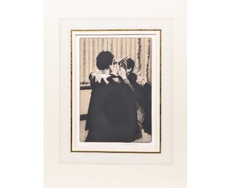 ARR Wilfred R.E. Fairclough (1907-1996) Two Venetian Carnival Etchings, signed lower right and dated 1988, etching, 20.5 x 14