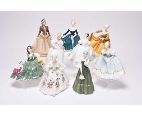A group of collectable ceramics, 20th century comprising four Lladro models; two girls with baskets of flowers and two clowns