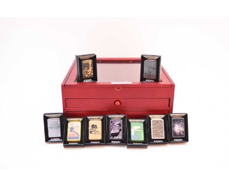 A collection of 91 DeAgostini Zippo lightersAll in original boxes with outer card postal boxes and accompanying booklets, tog