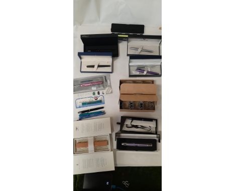 GRAF VON FABER-CASTELL BENTLEY FOUNTAIN PEN, SHAFFER FOUNTAIN PEN &amp; CARTRIDGES, WATERMAN HEMISPHERE FOUNTAIN PEN, DUPONT 