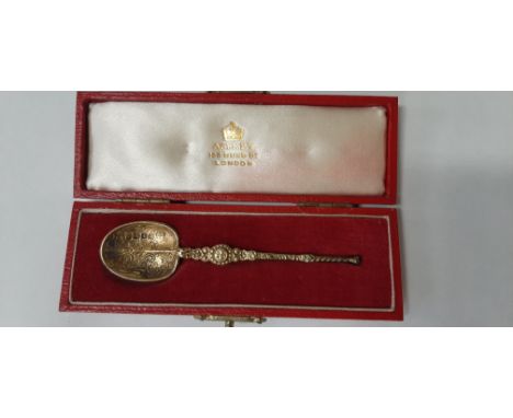 ASPREY HM SILVER ANOINTING SPOON - BOXED