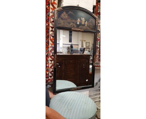 CHINOISERIE MIRROR &amp; FOOTSTOOL