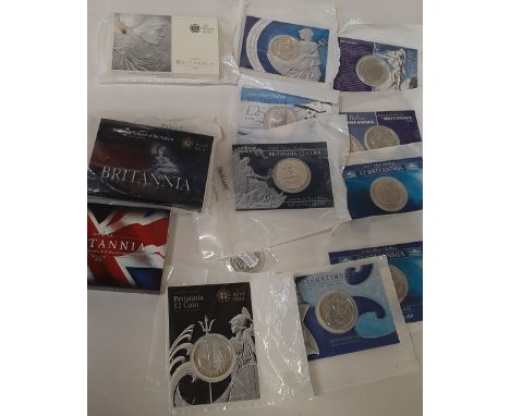 14 SILVER BULLION BRITANNIA COINS 1998-2011