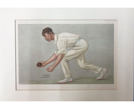 Spy' Vanity Fair 1902 colour print of "The Lobster" bowler and "Charlie" bowler Colin Blyth (2)