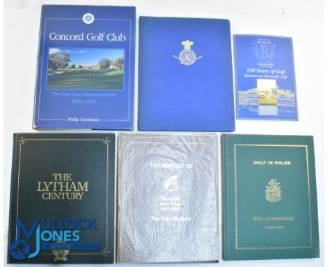 Six Golf History Books - Concord Golf Club The First One Hundred Years 1899-1999 Philip Derriman, The Royal North Devon Golf 