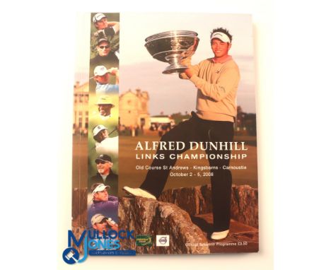Autographs - Multi-signed 2008 Alfred Dunhill Links Championship Golf Programme - signatures internally features Johan Cruyff