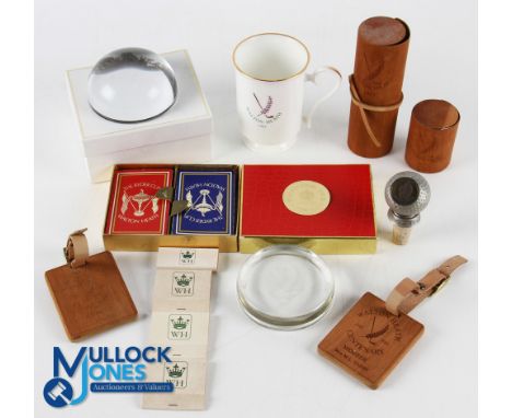 Interesting Collection of Walton Heath Golf Club Centenary Items (14) to incl a large glass domed Centenary Desk Paper Weight