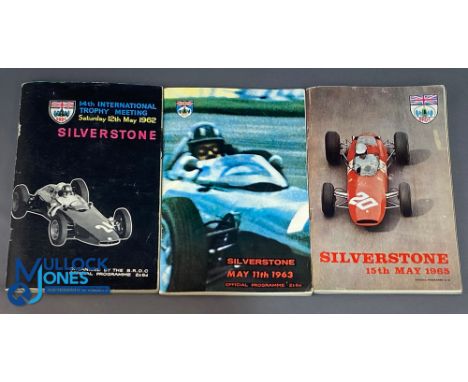 1962 1963 1965 BRDC Motor Sport International Trophy Silverstone programmes with signatures, a 1962 programme signed Peter Ar