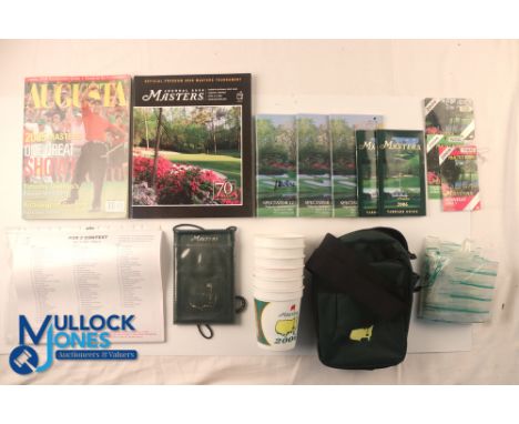 The Masters 2006 Golf Selection - to include official programme 2006 Master tournament, Masters Augusta Enamel Badge in leath