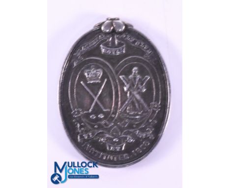 Royal Blackheath Golf Club The Knill Cup Winners Silver Medal - the usual style oval medal embossed on the obverse with the c