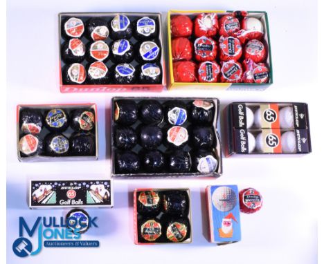 57x Dunlop Golf Balls in Boxes - features Dunlop Warwick x12 wrapped, the remaining Dunlop 65x wrapped in various boxes - A/G