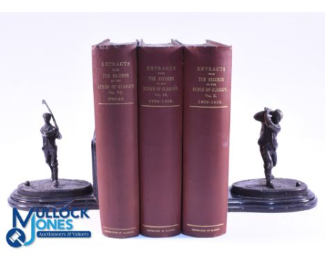Early 18/19thc Reference Books to incl Golf from "Extracts from The Records of The Burgh of Glasgow" - Vol. VII 1760 to 1780 