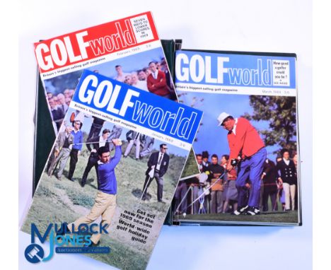 1969 "Golf World - Britain's biggest selling monthly magazine" full 12 months in publishers' binder - Volume 7 No. 11 January