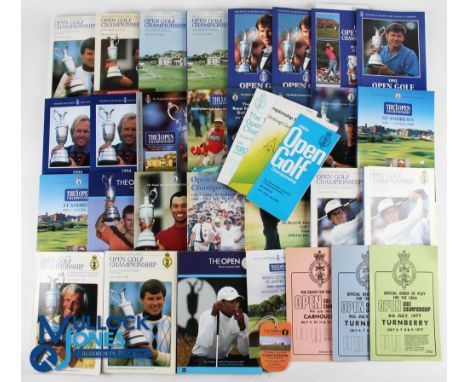 1984-2006 The Open Golf Tournament Programmes, with duplicates a good number have order of play and coarse maps, plus a colle