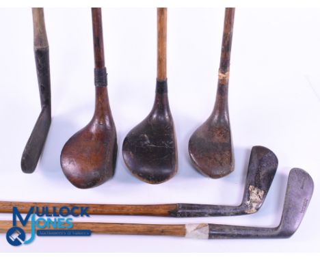 Selection of Various Boys, Juvenile, Ladies and Other Cut Down Golf Clubs (6) to incl Melville Brown "B" Model socket head dr