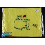 Bubba Watson 2012 Masters Golf Champion Signed Pin Flag - official souvenir embroidered pin flag