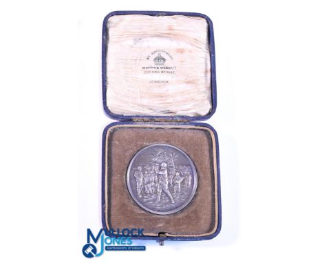 1926 'KGC' 'Scr Medal' Golf Silver Medal with embossed golfer to obverse, the reverse engraved as above, indistinctly hallmar