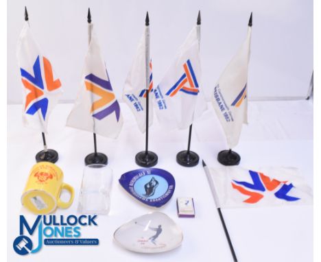 Various Athletics ceramics, glass and flags - Hercules Wimbledon Athletic Club Mug, a South of England Athletic Association 1
