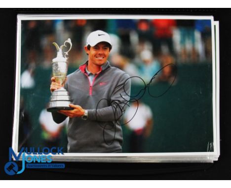 Rory McIlroy Collection of Signed Winners and Golf Action Press Photographs (17) - 10x with trophies to incl 2014 Open; 2011 