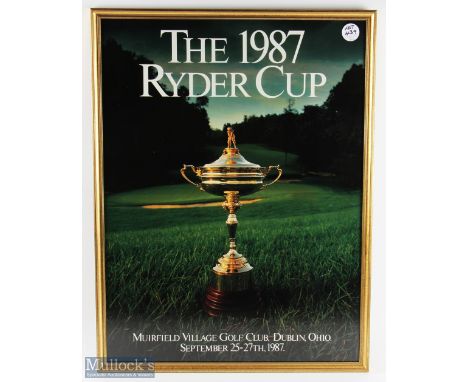 1987 Official Ryder Cup Golf Poster - for the event played at Muirfield Village Golf Club, Dublin Ohio September 25th-27th 19