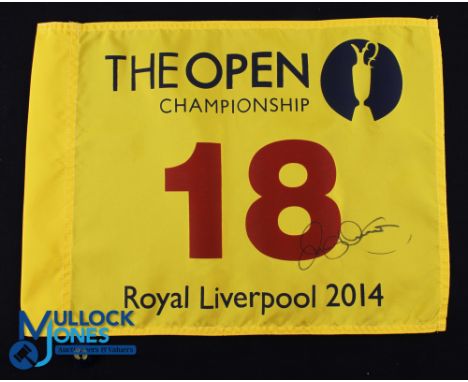 Rory McIlroy 2014 Open Golf Champion Signed 18th Pin Flag - played at Royal Liverpool winning his first Open Golf Championshi