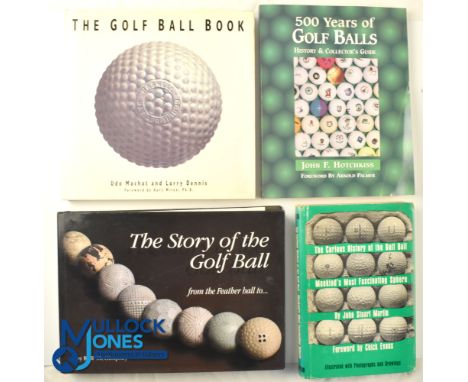 4x Golf Ball Books - The Golf Ball Book 2000 Udo Machat and Larry Dennis, 500 Years of Golf Balls History &amp; Collector's G