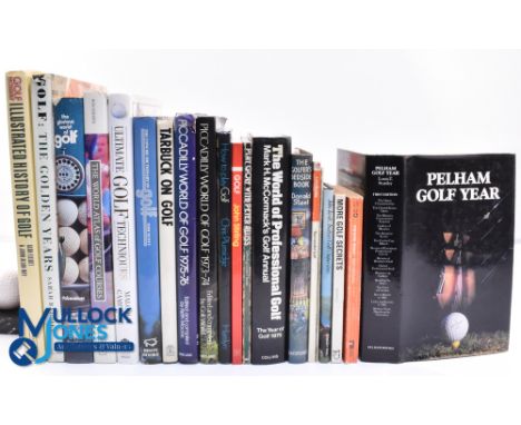 Twenty modern Golf Books including Pelham Golf Year 1981 First Edition, Illustrated History of Golf, The Glorious World of Go