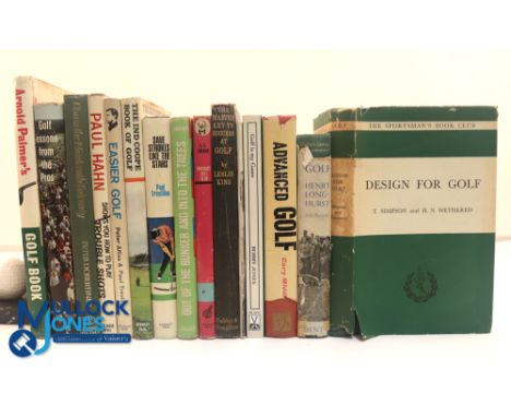 Fifteen assorted Golf Books - Arnold Palmer's Golf Book 1961, Golf Lessons from the Pros 1962 Anthony Ravielli, Down the Nine