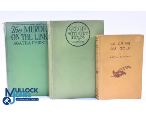 2x Golf Murder Mystery Books by Agatha Christie and another by P G Wodehouse (3) - to incl 'The Murder on The Links' 1st ed 1