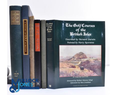 Six Golf Books - A History of Golf in Britain 1952 First Edition Bernard Darwin (ex-library), A History of Golf in Britain 19