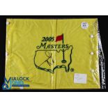 Tiger Woods 2005 Masters Golf Champion Signed Pin Flag - official souvenir embroidered pin flag