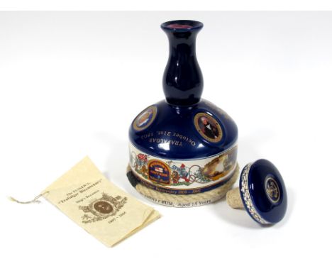Rum - Pusser's Navy Rum "Nelson's Blood" Aged 15 Years "Trafalgar Bi-centenary" Commemorative Flagon, 1 litre, 47.5% Vol., wi