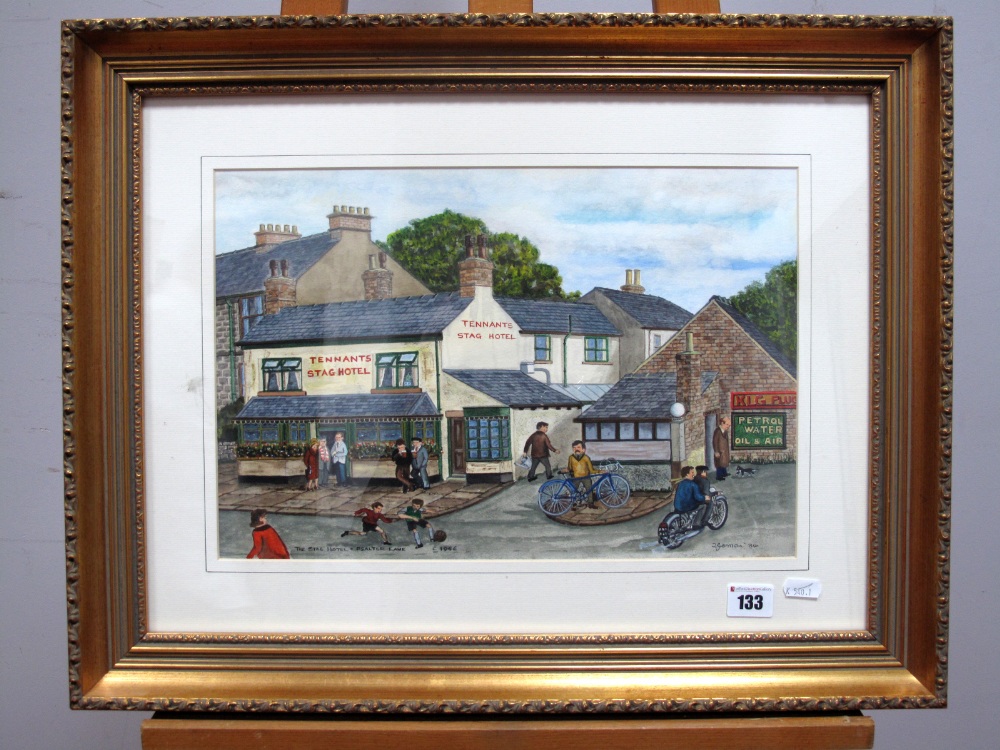 •TERRY GORMAN (Sheffield Artist, b.1935) (ARR) The Stag Hotel, Psalter