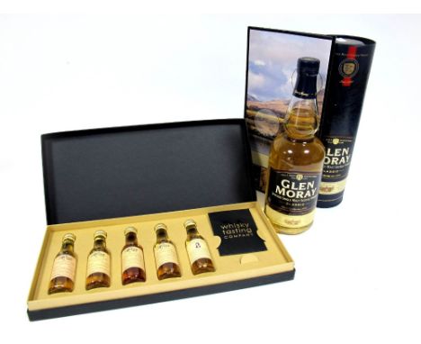 Whisky - Glen Moray Speyside Single malt Scotch Whisky Classic, 70cl, 40% Vol., boxed; Whisky Tasting Company Isle of Arran, 