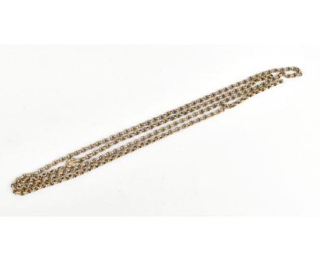 A 9ct yellow gold belcher link necklace, approx 13.3g (af).Additional InformationGeneral wear and the item has been snapped t