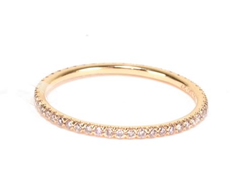 MESSIKA OF PARIS; an 18ct rose gold and diamond full eternity ring, size N 1/2, approx 1g.