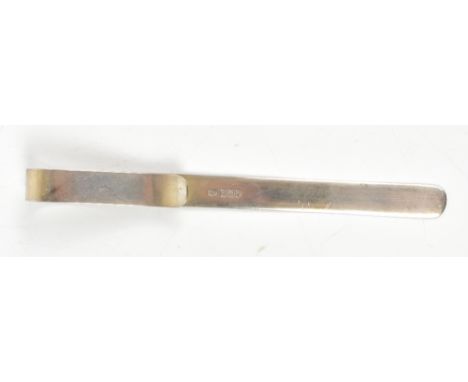 WIALLIAM HORNBY; a Edward VII hallmarked silver bookmark/ruler, London 1901, length 16.5cm, approx 0.97ozt/30.1g.Additional I