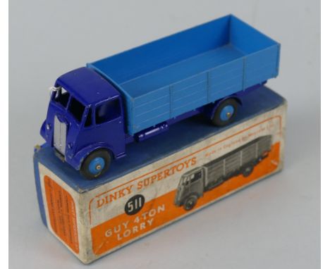 Dinky - Guy 4-ton Lorry with first type cab, No.511, boxed