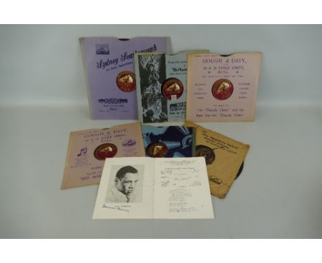 Paul Robeson ephemera, comprising 1939 Hull City Hall concert programme signed by Robeson and Laurence Brown and five 78rpm r