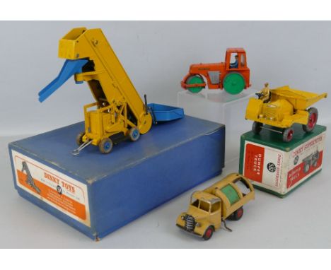 Dinky - Elevator Loader, No.564, boxed with packing piece, Dumper Truck, No.562, boxed together with an Aveling Barford Diese