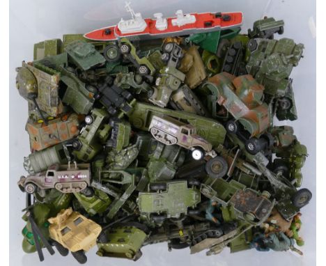 Various makers - large quantity of unboxed and playworn military models, by Dinky, Lesney, Lone Star, Crescent etc