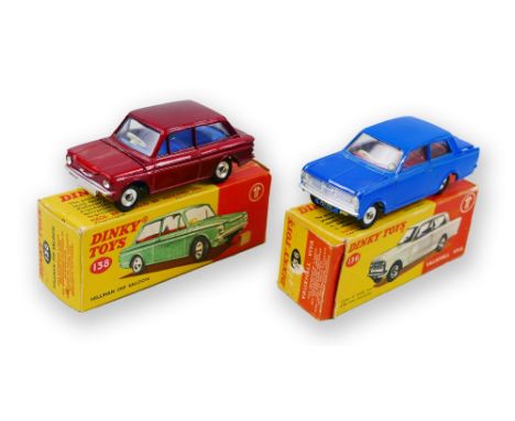 Dinky - Hillman Imp Saloon, No.138 and Vauxhall Viva, No.136, both boxed (2)