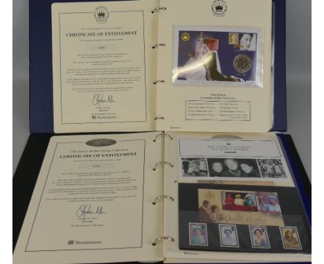 The Queen's Coronation Jubilee limited edition album of coin covers, and another album of limited edition First Day Covers en