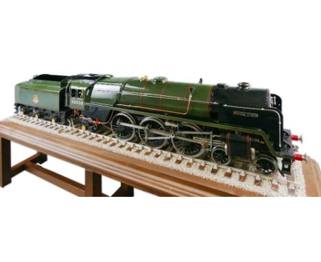 A 31/2" gauge live steam Britannia class 4-6-2 Pacific locomotive and tender "Royal Star", No.70028 with British Rail green l
