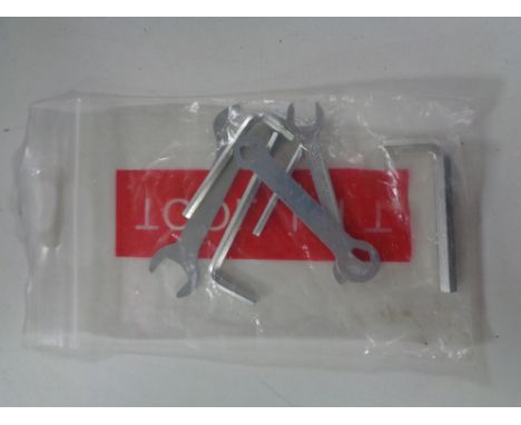 A plastic crate of alan key and spanner sets 