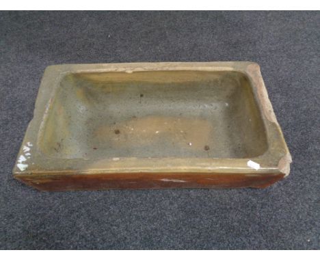 A 20th century salt glazed trough 