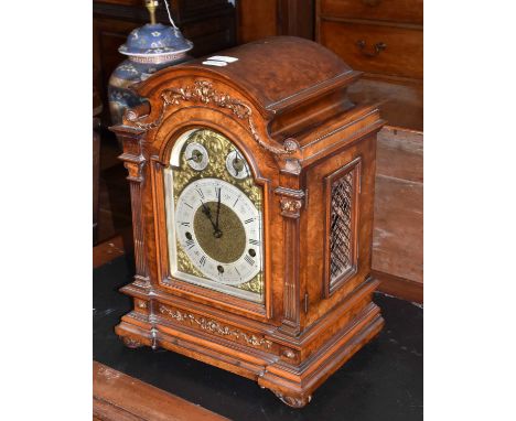 A 19th century German walnut bracket clockCondition report: Movement needs cleaning, timing is working but the going train is